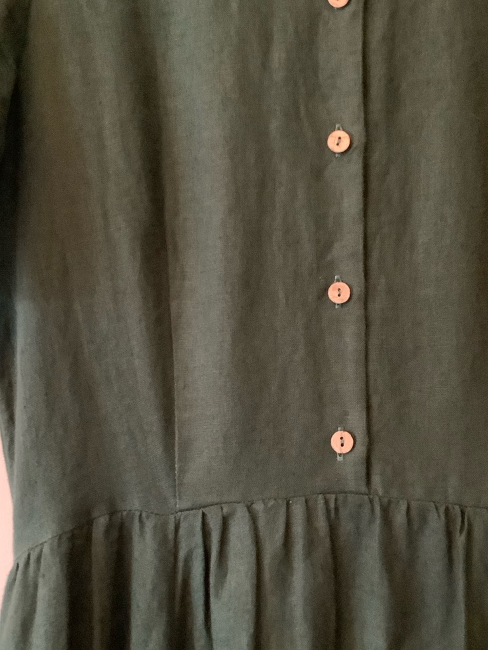 Son de Flor Short Sleeve Peter Pan Collar Linen Dress - Picture 6 of 14